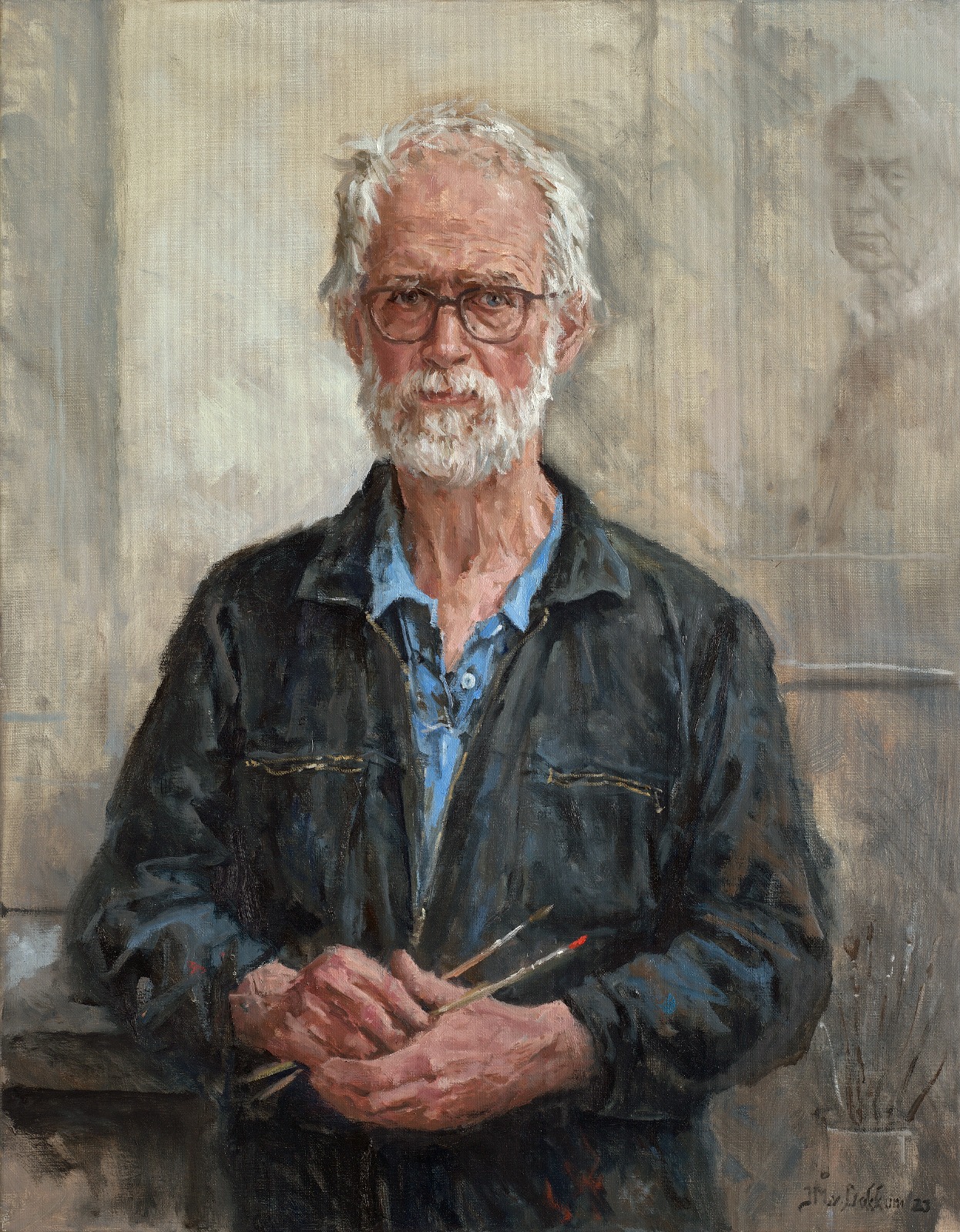 Marius van Dokkum, Zelfportret met Sierk Schröder, 2023