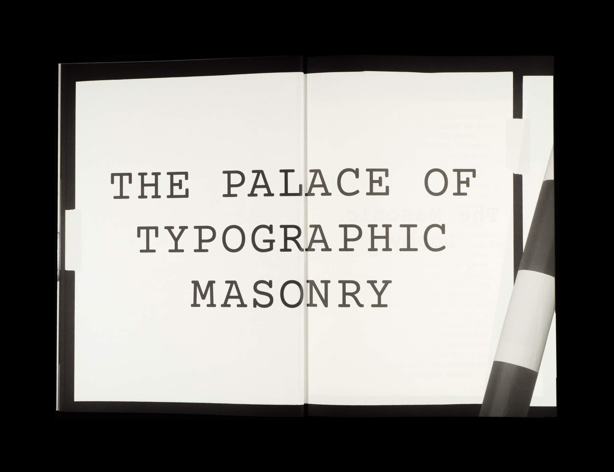 The palace of typographic masonry The palace of typographic masonry