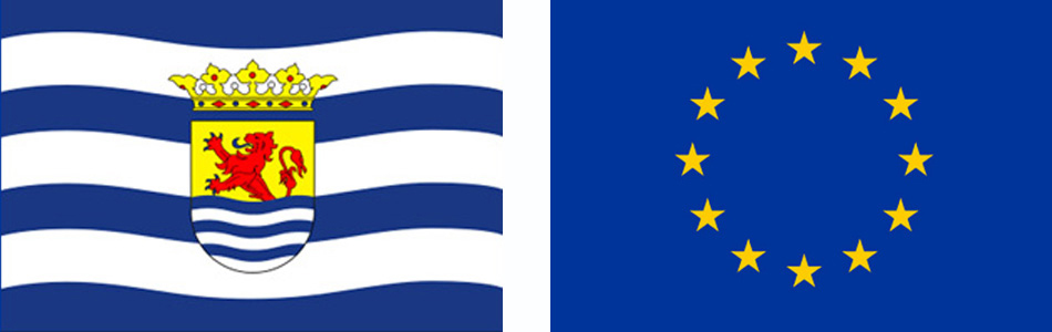 Zeeuwse vlag en Europese vlag