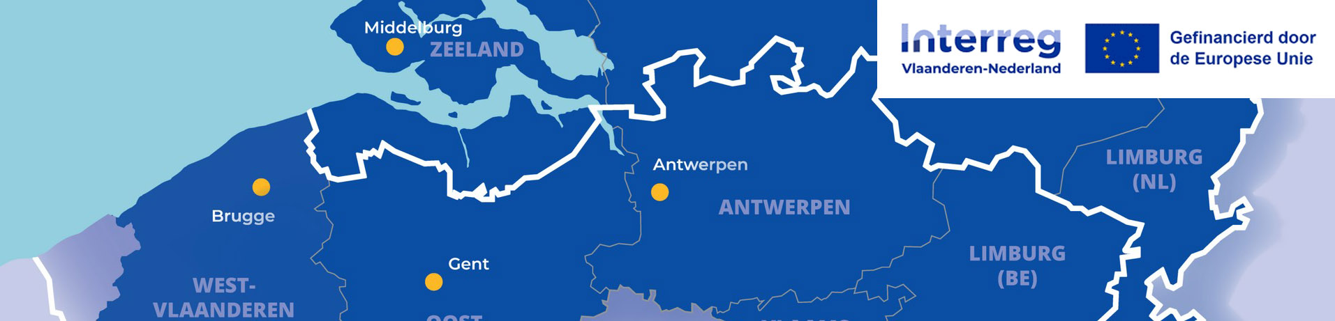 Gebied Interreg VL NL uitsnede plus logo