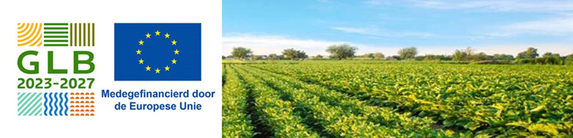 Logo GLB met landbouwplaatje en medegefinancierd EU