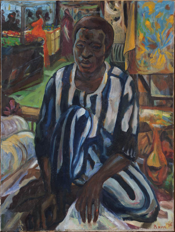 De Stoffenhandelaar - Armand Baag, een man is te zien op dit portret