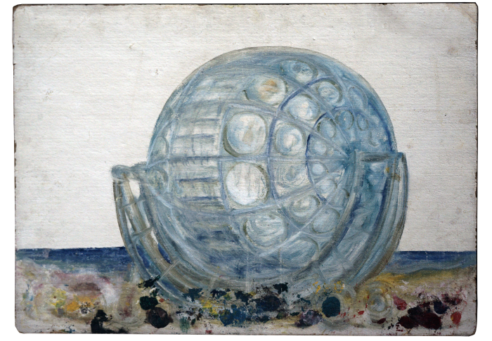 schilderij met Biotechnosphere Boat van Fedir Tetianych