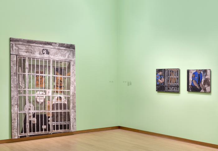 Zaalbeeld met werken van Martin Wong