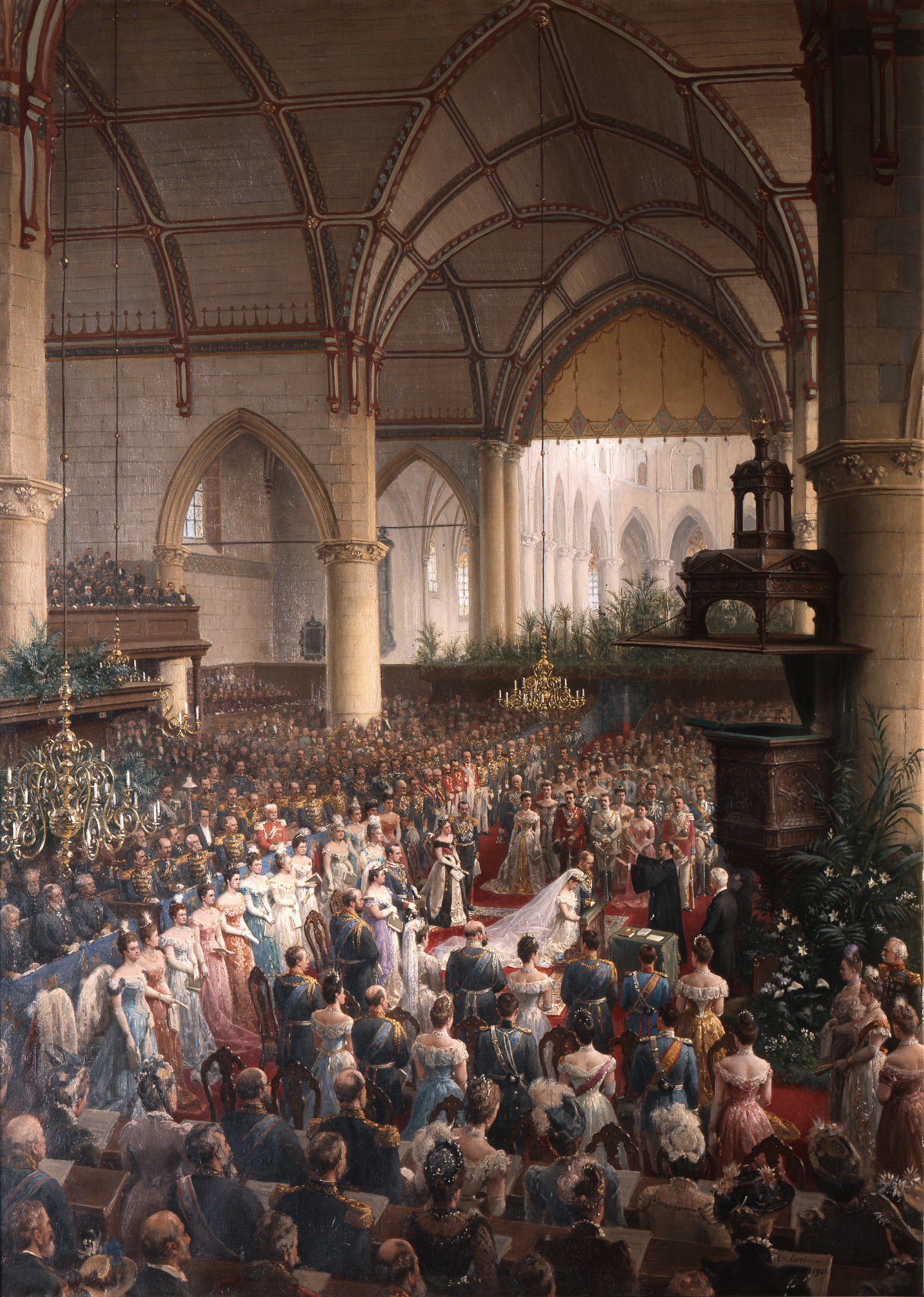 Huwelijk van Wilhelmina en Hendrik (1901) - Otto Eerelman | Koninklijke Verzamelingen, Den Haag.