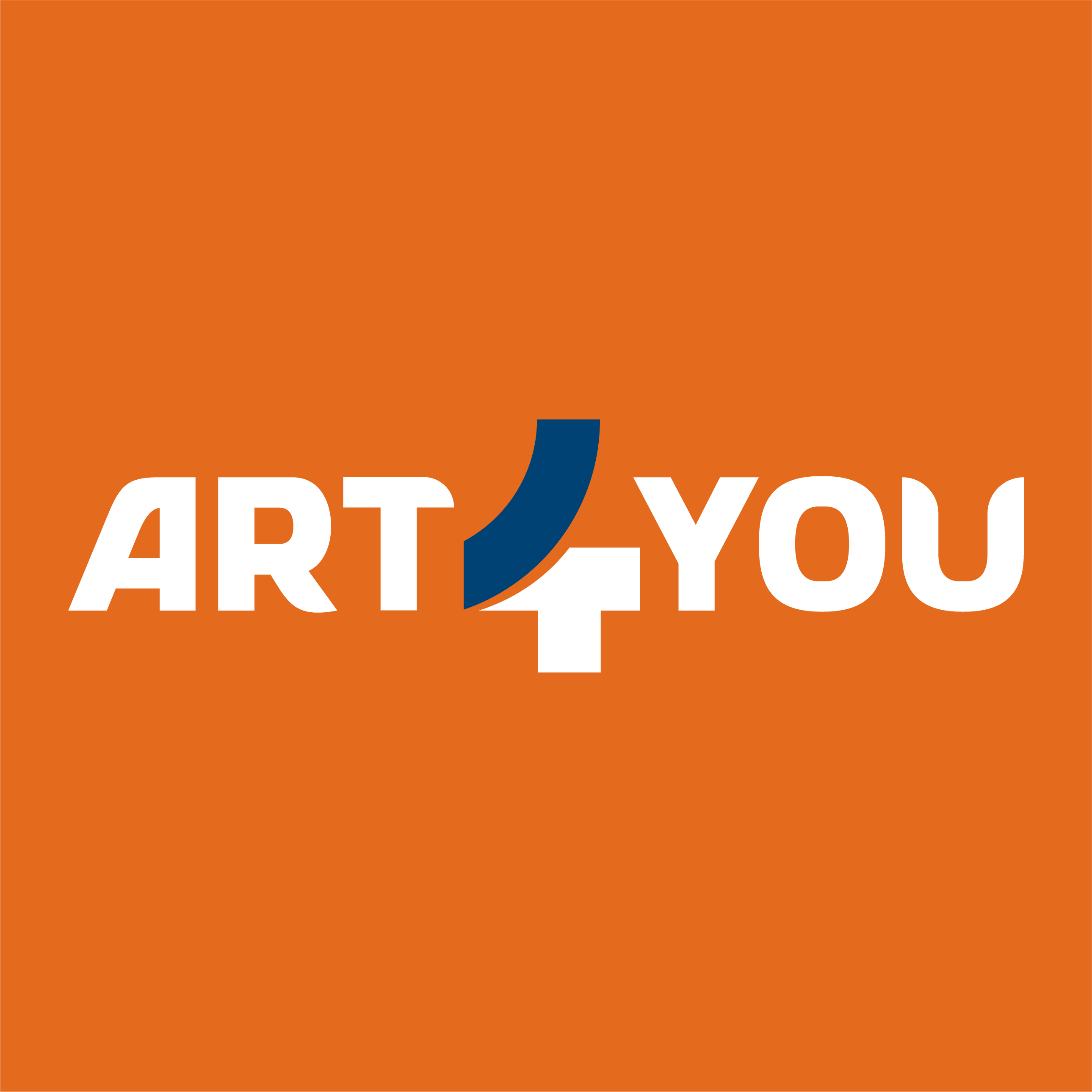 Artyou volledig logo oranje achtergrond