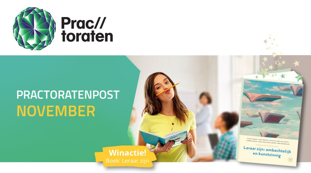 Nieuwsbrief november maak kans op boek Leraar zijn ambachtelijk en kunstzinnig