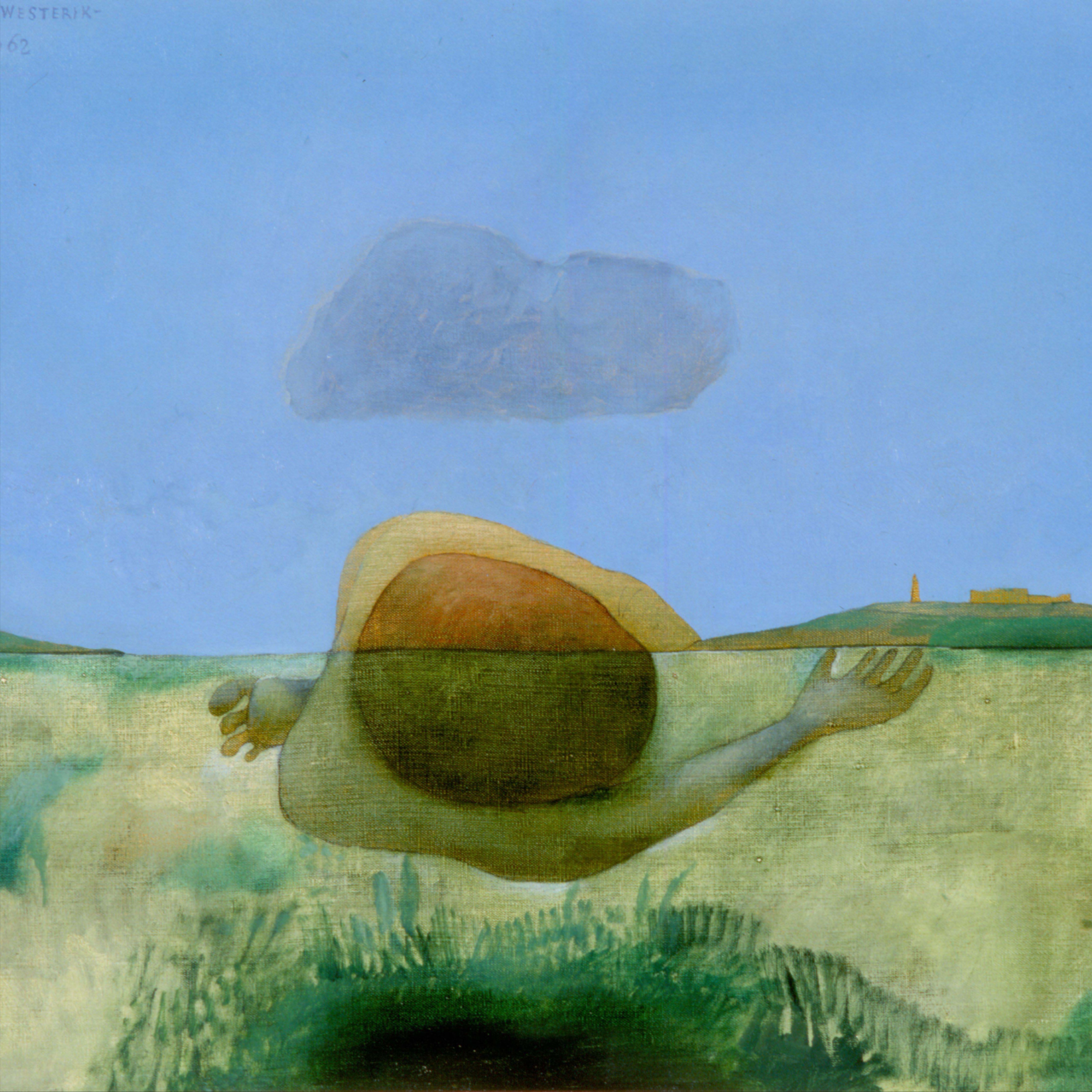 Co Westerik Zwemmer olieverf op doek cm Fundatie Zwolle NB