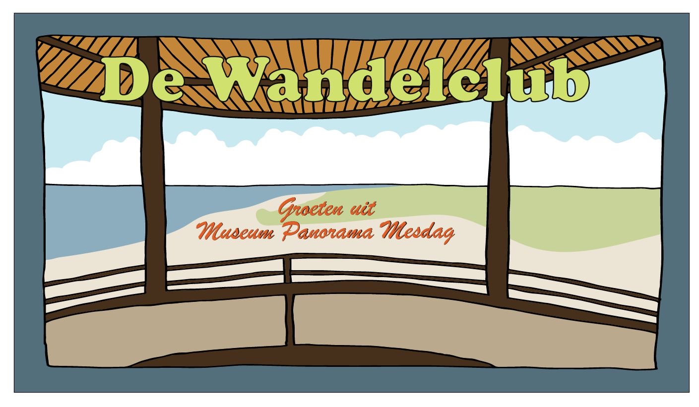 De Wandelclub groeten uit Museum Panorama Mesdag
