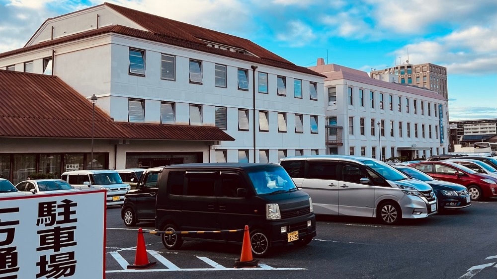 Kurashiki’s central precinct currently is in use as parking