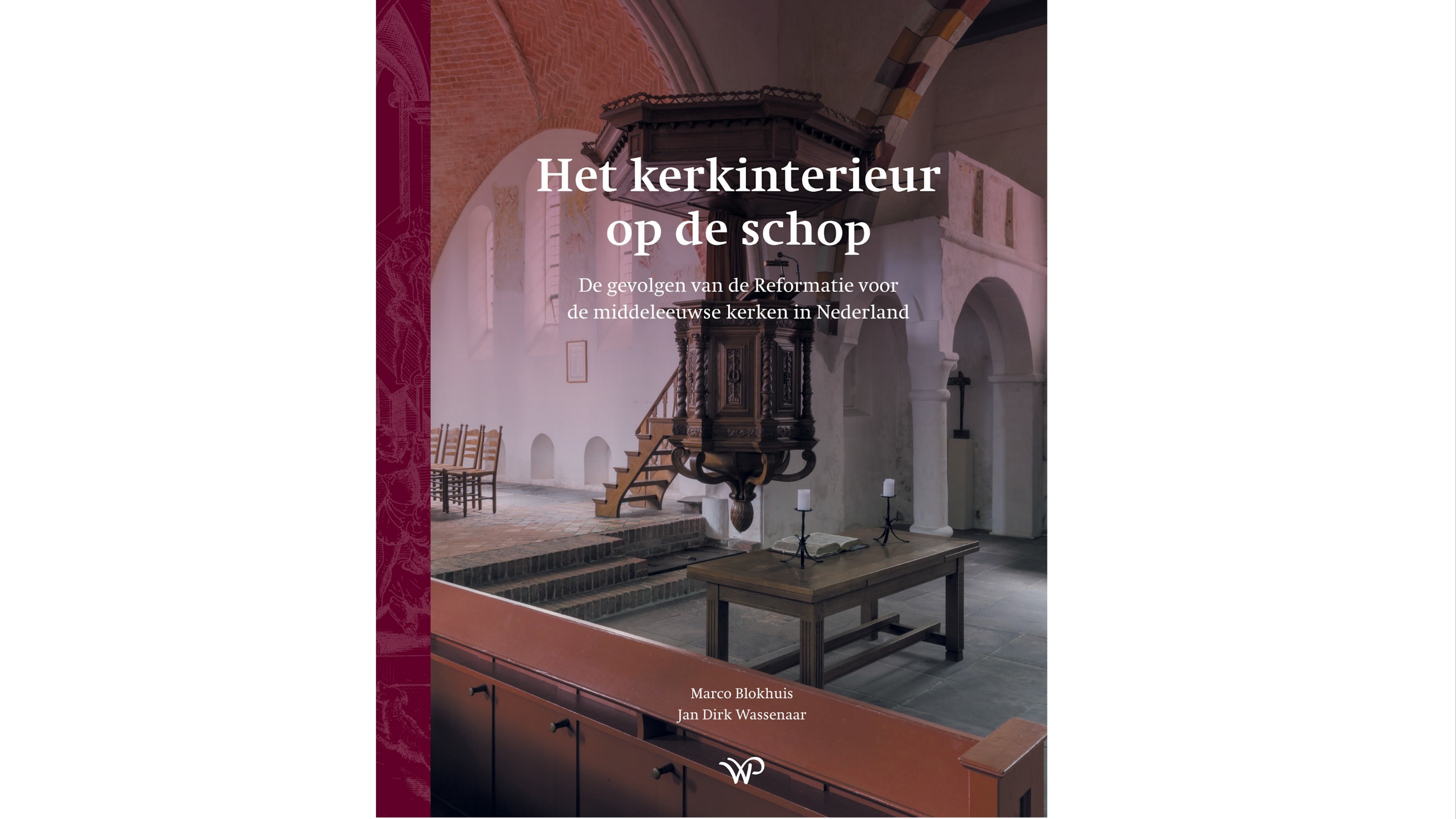 Het kerkinterieur op de schop front
