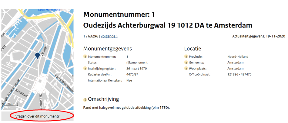 Naar de leeswijzer van het rijksmonumentenregister