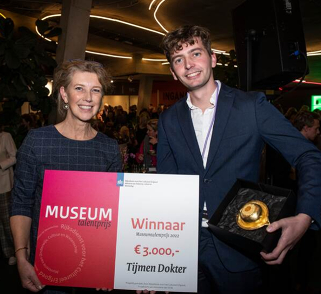 Museumtalent Tijmen Dokter 2022 en Susan Lammers RCE