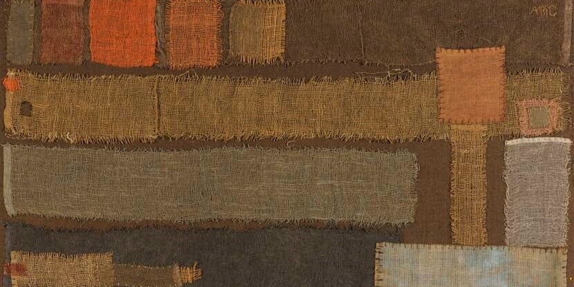 A.M. (Amry) Blaupot ten Cate (1902-2002), Terra Nostra, ca. 1965, jute geappliqueerd, inv.nr. K65056